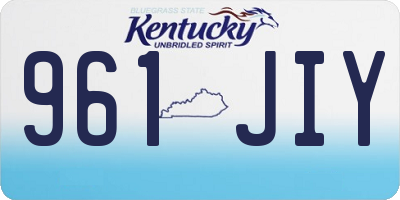 KY license plate 961JIY