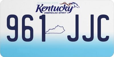 KY license plate 961JJC