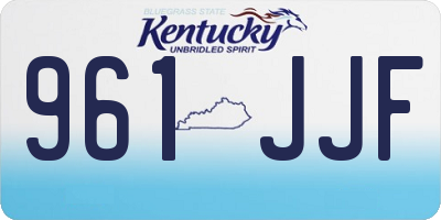 KY license plate 961JJF