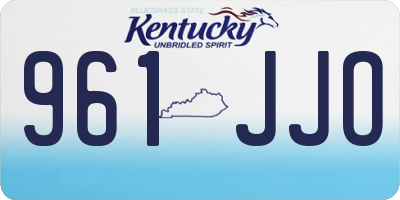 KY license plate 961JJO