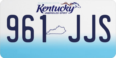KY license plate 961JJS