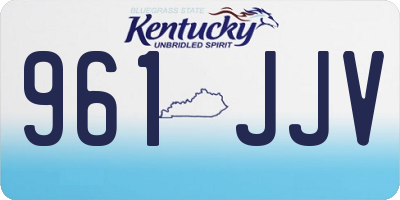 KY license plate 961JJV