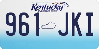 KY license plate 961JKI