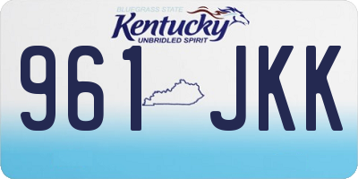 KY license plate 961JKK