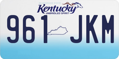 KY license plate 961JKM