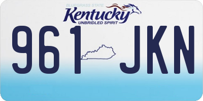 KY license plate 961JKN