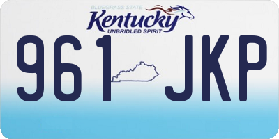 KY license plate 961JKP