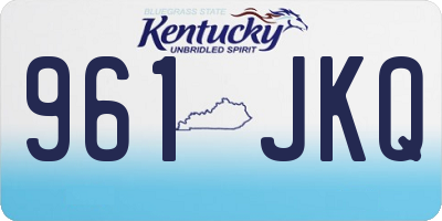 KY license plate 961JKQ