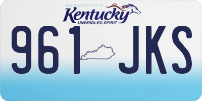 KY license plate 961JKS