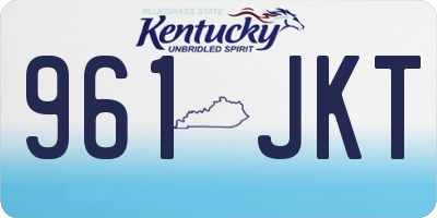 KY license plate 961JKT