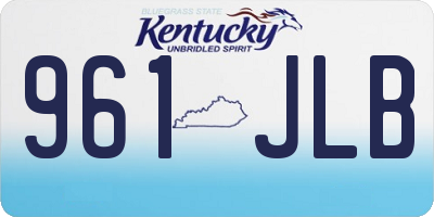 KY license plate 961JLB