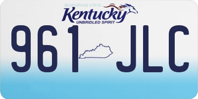 KY license plate 961JLC