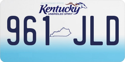 KY license plate 961JLD