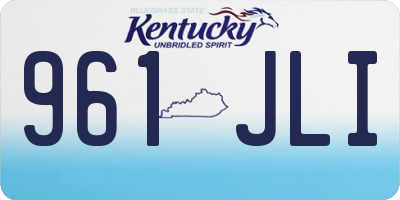 KY license plate 961JLI