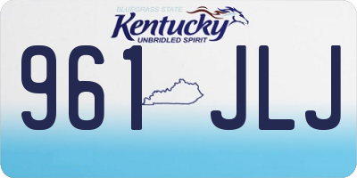 KY license plate 961JLJ