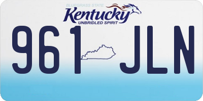KY license plate 961JLN