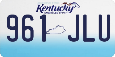KY license plate 961JLU