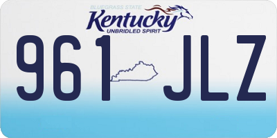 KY license plate 961JLZ