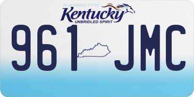 KY license plate 961JMC