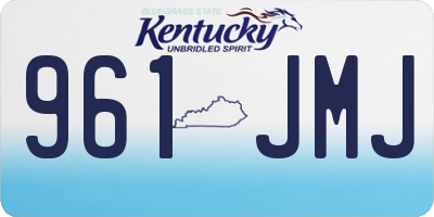 KY license plate 961JMJ