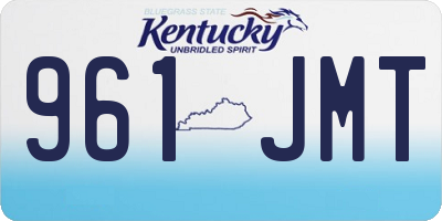 KY license plate 961JMT