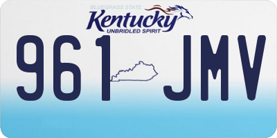 KY license plate 961JMV