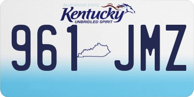 KY license plate 961JMZ