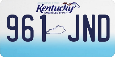 KY license plate 961JND