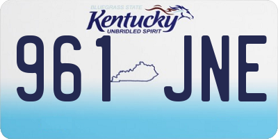 KY license plate 961JNE