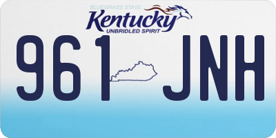 KY license plate 961JNH
