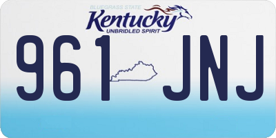 KY license plate 961JNJ