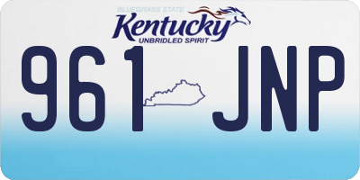 KY license plate 961JNP