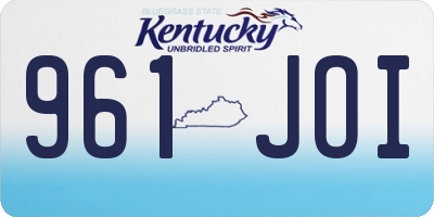 KY license plate 961JOI