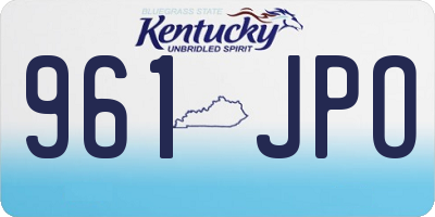 KY license plate 961JPO