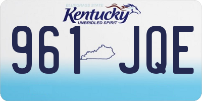 KY license plate 961JQE