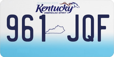 KY license plate 961JQF
