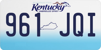 KY license plate 961JQI