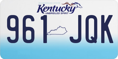 KY license plate 961JQK