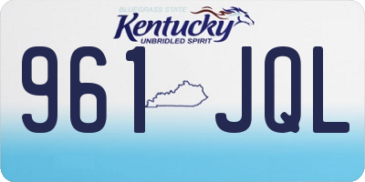 KY license plate 961JQL