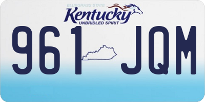 KY license plate 961JQM