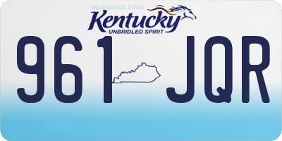 KY license plate 961JQR