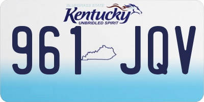 KY license plate 961JQV