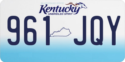 KY license plate 961JQY