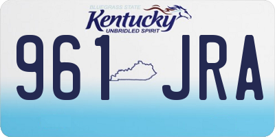 KY license plate 961JRA