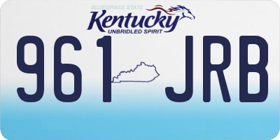 KY license plate 961JRB