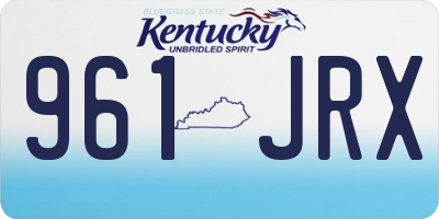 KY license plate 961JRX