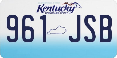 KY license plate 961JSB