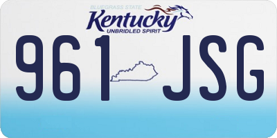 KY license plate 961JSG