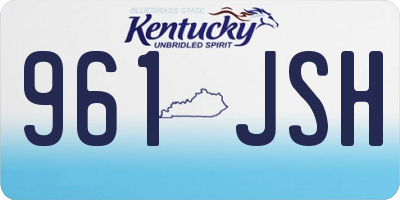 KY license plate 961JSH