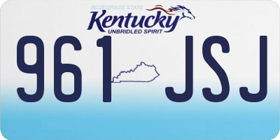KY license plate 961JSJ
